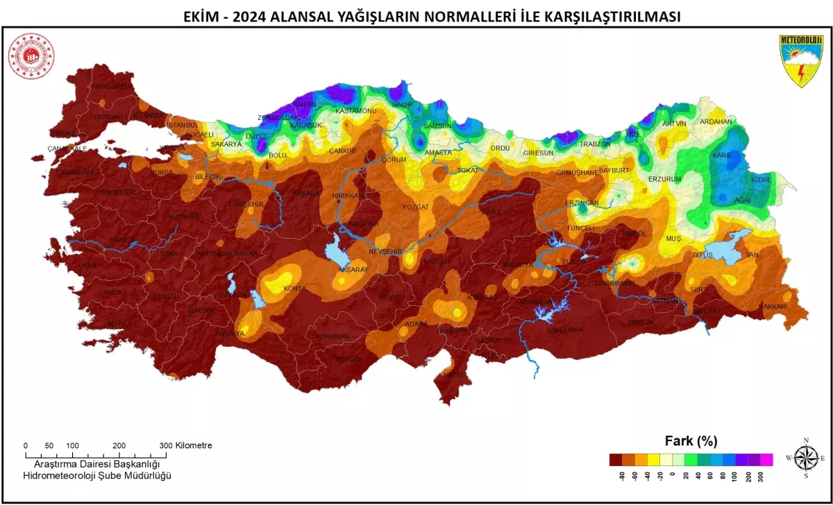 Ekim Ayı Yağışı Geçen Yıllara Göre Büyük Düşüşte